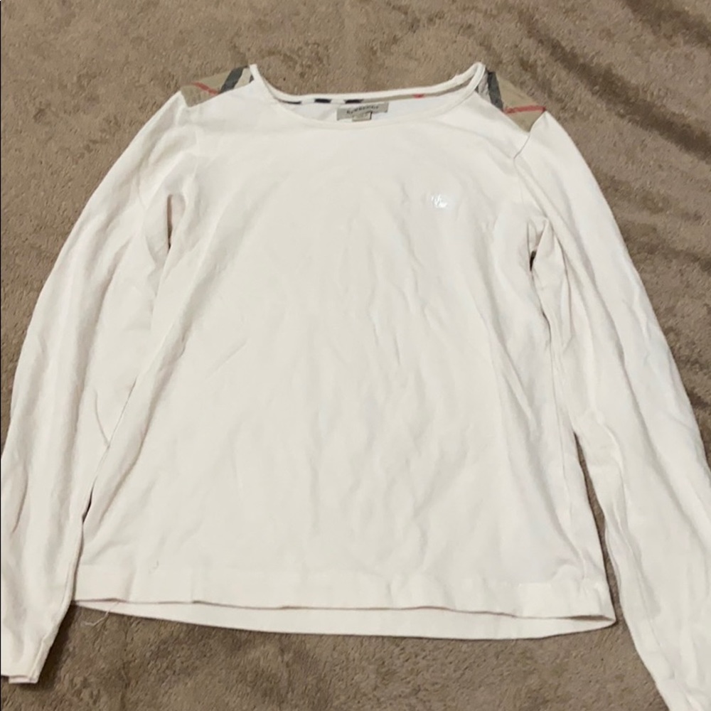 Burberry Girl’s Long Sleeve Scoop Neck Top